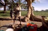 Water seller in the Pangani Basin, Tanzania